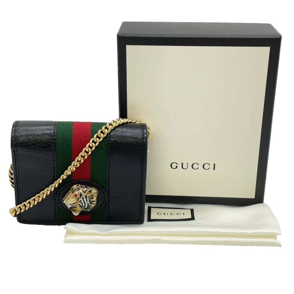 Gucci Rajah Chain-Link Accent Coin Pouch